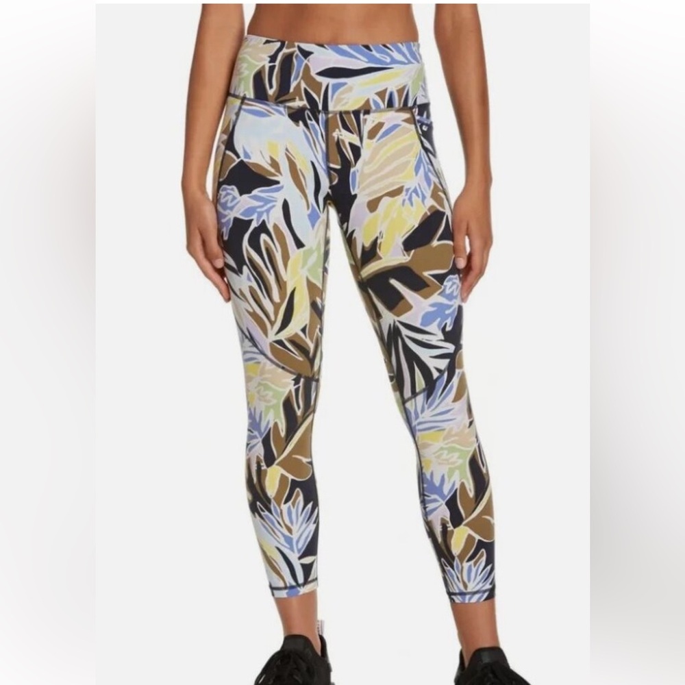 Sweaty Betty Power 7/8 leggings. Green Paper Leaf. M. NWT